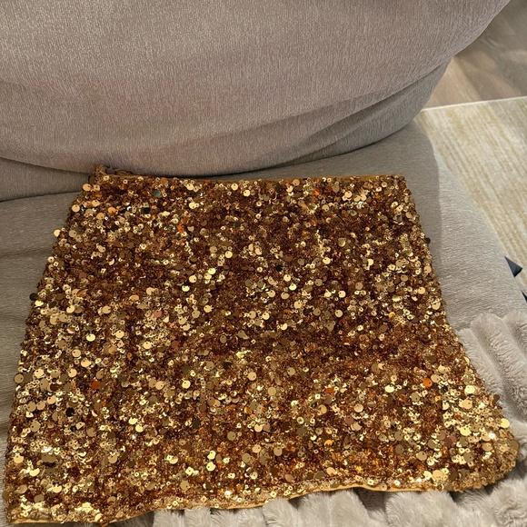 Zara SEQUIN MINI SKIRT ZW COLLECTION - Picture 2 of 2